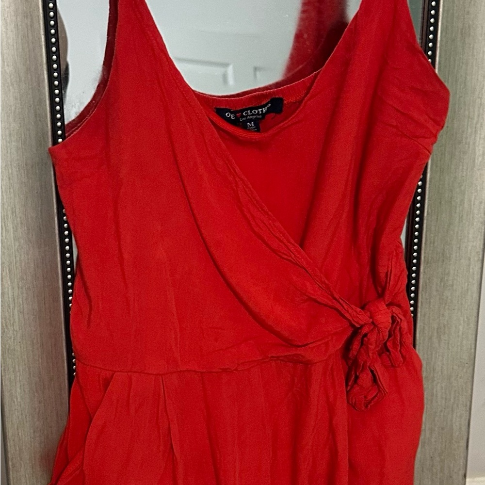 One Clothing Red Wrap Sundress Mini